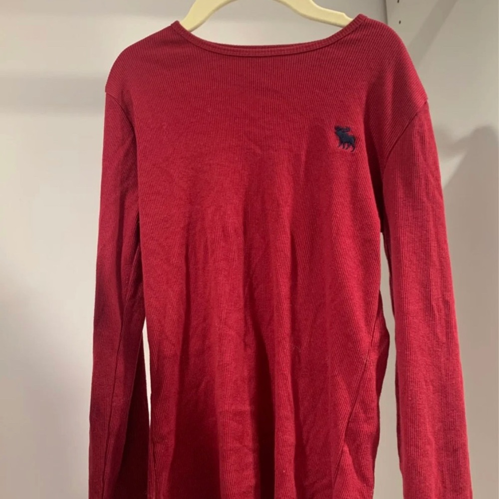 Abercrombie Kids girls red long sleeve t shirt